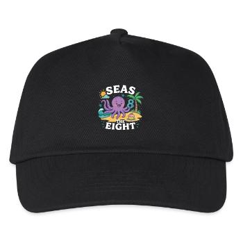 Seas The Eight Cute Octopus Birthday Island - Kids’ Baseball Cap - black - Front
