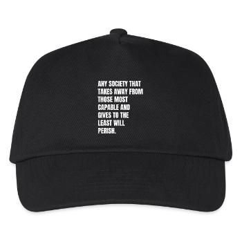 any society that takes away from those most cap - Kinder Basecap - Schwarz - Vorne