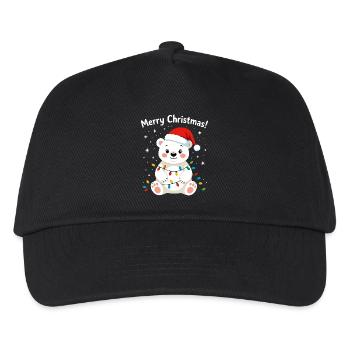 Polar Bear Christmas Cute Merry Christmas North Pole - Kids’ Baseball Cap - black - Front