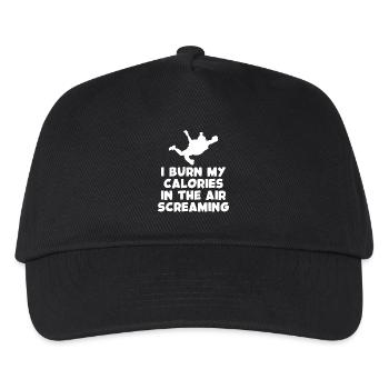 Kalorien im Wind Schreien Shirt - Kinder Basecap - Schwarz - Vorne
