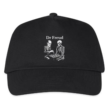 Freud Chess Duel with Skeleton - Kids’ Baseball Cap - black - Front