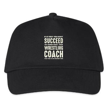 Victoire par instruction de l’entraîneur - Casquette de baseball Enfant - noir - Devant