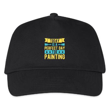 Artist Painter Graphic Today A Perfect Day For Art - Kinder Basecap - Schwarz - Vorne