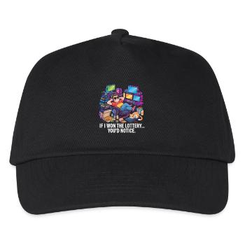Funny If I Won The Lottery You'd Notice Yacht boat - Kids’ Baseball Cap - black - Front