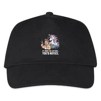 Funny If I Won The Lottery You'd Notice Yacht boat - Kids’ Baseball Cap - black - Front