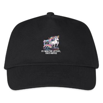 Funny If I Won The Lottery You'd Notice Yacht boat - Kids’ Baseball Cap - black - Front