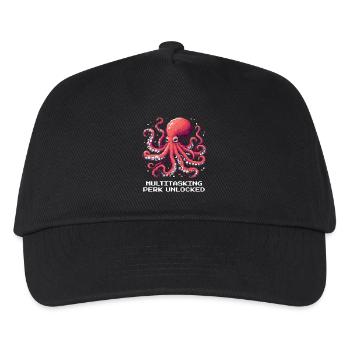 Multitasking Ability Unlocked | Octopus - Kids’ Baseball Cap - black - Front
