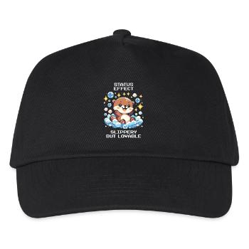 Effet de statut : Glissant mais adorable | Loutre - Casquette de baseball Enfant - noir - Devant