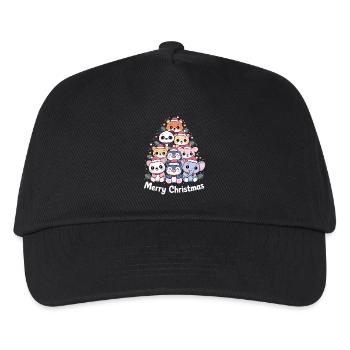 Animal Christmas Tree – Cute Xmas Animals - Kids’ Baseball Cap - black - Front
