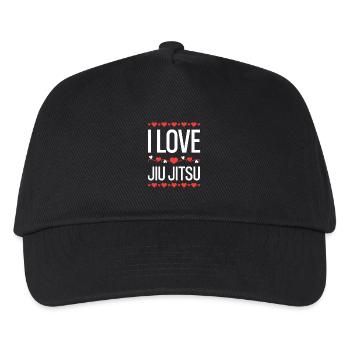 J’aime les cœurs de Jiu Jitsu - Casquette de baseball Enfant - noir - Devant