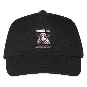 Schäffin Chefin Anführerin Alpha Genie - Kinder Basecap - Schwarz - Vorne