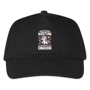  Das Ist Kein Kostum Ich Bin Wirklich Ein Einhorn - Kinder Basecap - Schwarz - Vorne