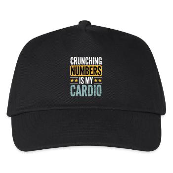 Crunching Numbers - Cardio Financial Humor - Kids’ Baseball Cap - black - Front