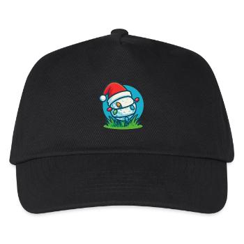 Lustiger Golfball Weihnachtsmann Weihnachtsfeiertag - Kinder Basecap - Schwarz - Vorne