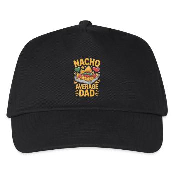 Nacho Average Dad Lustiges Design - Kinder Basecap - Schwarz - Vorne