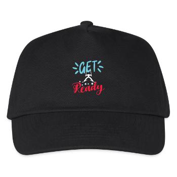 Ready to ski - Kids’ Baseball Cap - black - Front