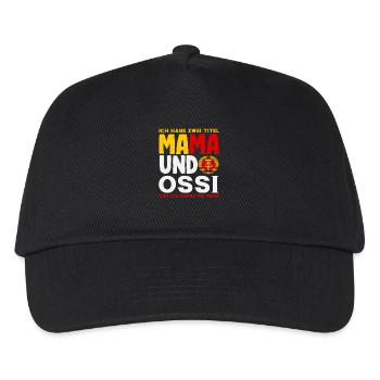Mama Ossi Spruch Rocke Les deux RDA Stolz - Casquette de baseball Enfant - noir - Devant