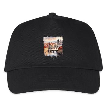 Aquarell aus Prag, Prag, Tschechische Republik - Kinder Basecap - Schwarz - Vorne
