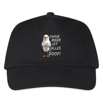 Ohne Meer ist Alles Doof - Kinder Basecap - Schwarz - Vorne