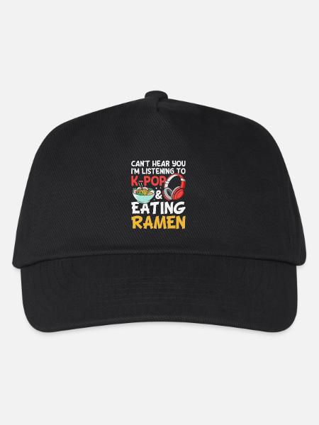 K-Pop Korea-Popmusik Ramen Nudelsuppe Japan - Kinder Basecap - Schwarz