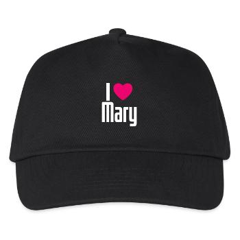 I Love Mary Pink Heart I Love Mary - Kids’ Baseball Cap - black - Front