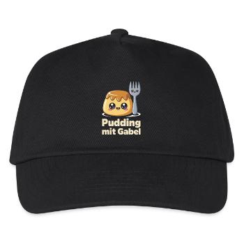 Pudding with fork - Kids’ Baseball Cap - black - Front