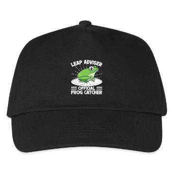 Frog Catcher Leap Adviser Frog - Kids’ Baseball Cap - black - Front