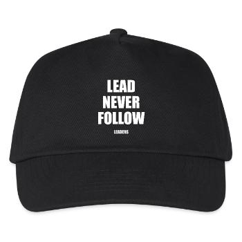 Never Follow Leaders | Lead never follow leaders - Kids’ Baseball Cap - black - Front