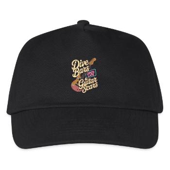 Dive Bars & Guitar Scars Punk Rock Music - Kids’ Baseball Cap - black - Front