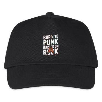Born To Punk Raised On Rock Punk Rock Music - Kinder Basecap - Schwarz - Vorne