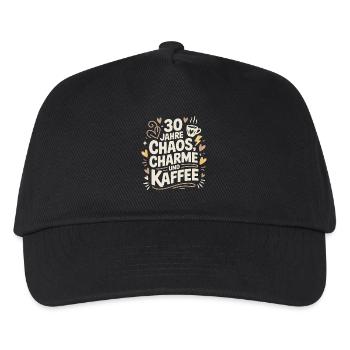 Chaos Charme Kaffee 30 Jahre - Kinder Basecap - Schwarz - Vorne