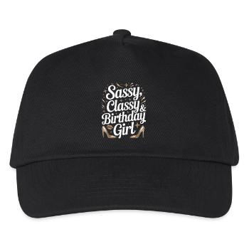 Sassy Classy Birthday Girl - Kids’ Baseball Cap - black - Front