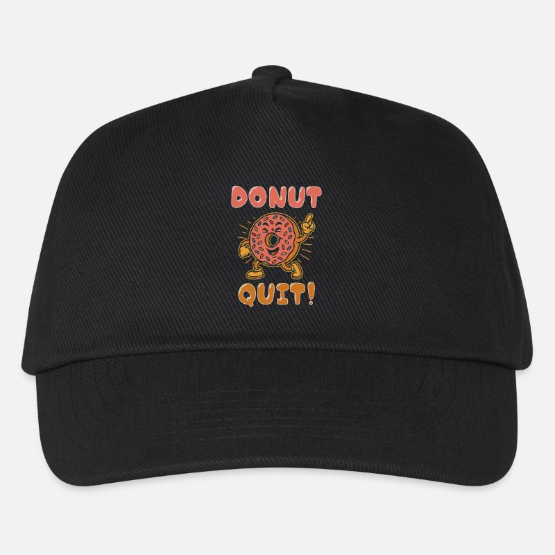 Donut Quit! - Kinder Basecap - Schwarz