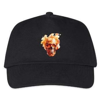 Skull Flames - Kids’ Baseball Cap - black - Front