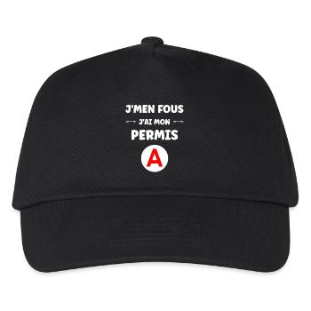 Führerschein-Humor - Kinder Basecap - Schwarz - Vorne