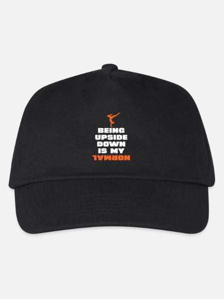 Upside down is my normal - Kids’ Baseball Cap - black