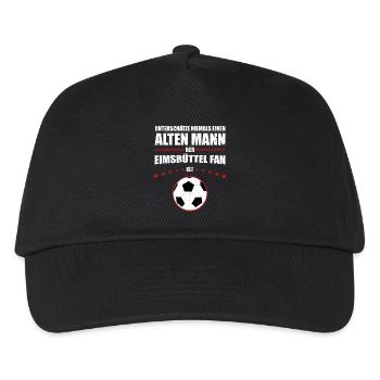 Alter Mann - Eimsbüttel Fußball Fan | Retro - Kinder Basecap - Schwarz - Vorne