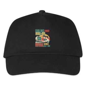 Fratrie Rivalité Frère Soeur - Casquette de baseball Enfant - noir - Devant