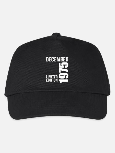 Cadeau Anniversaire Rétro - Décembre 1975 - Casquette de baseball Enfant - noir