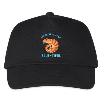 Eidechse Blau Zunge - Kinder Basecap - Schwarz - Vorne