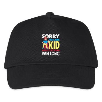Tut Mir Leid, Dass Ich Zu Spät Komme. - Kinder Basecap - Schwarz - Vorne
