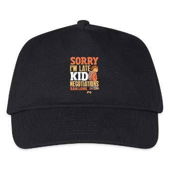 Tut Mir Leid, Dass Ich Zu Spät Komme. - Kinder Basecap - Schwarz - Vorne
