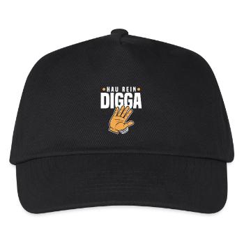 Hau Rein Digga - Kinder Basecap - Schwarz - Vorne