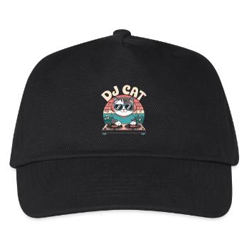 Drôle de chat DJ - Casquette de baseball Enfant - noir - Devant