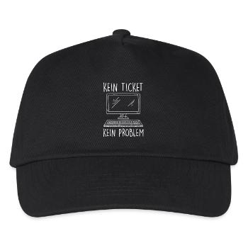 IT Support KEIN TICKET KEIN PROBLEM Lustig - Kinder Basecap - Schwarz - Vorne