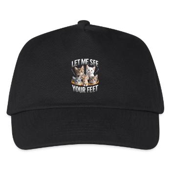 Unwearable I Love Feet Let Me See Your Feet - Kids’ Baseball Cap - black - Front