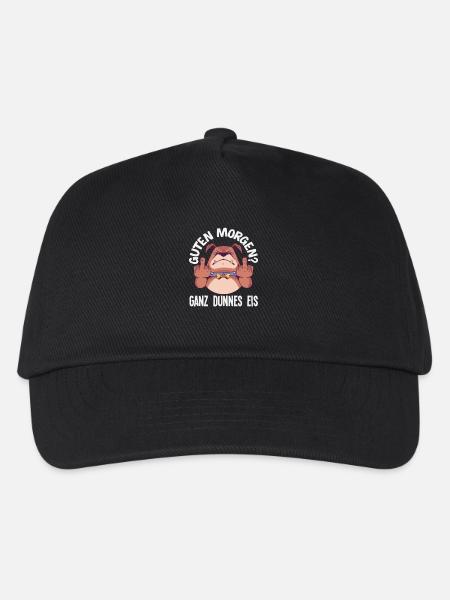 Guten Morgen Ganz dünnes Eis Hund - Kinder Basecap - Schwarz