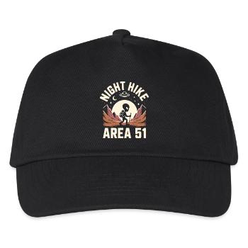Funny Area 51 Alien UFO Hike Hiking - Kids’ Baseball Cap - black - Front