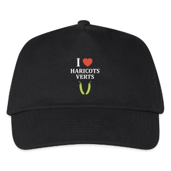 haricot vert - Casquette de baseball Enfant - noir - Devant