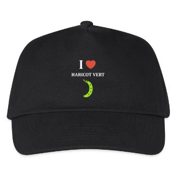haricot vert - Casquette de baseball Enfant - noir - Devant